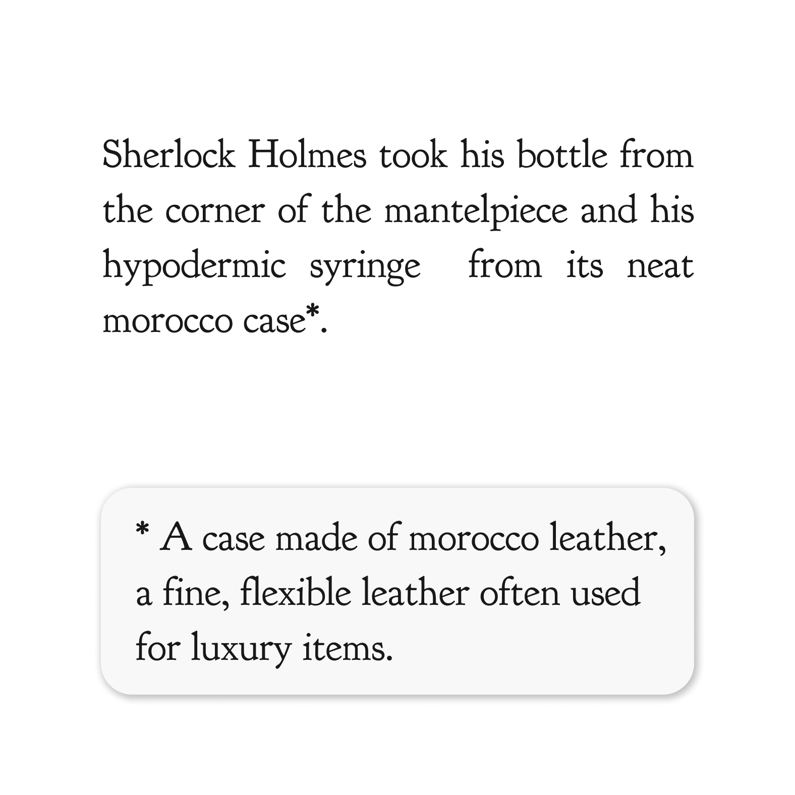Helpful footnotes