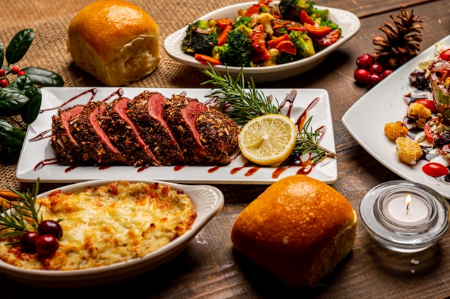 Assortment of foods for Spanish food vocabulary lesson
