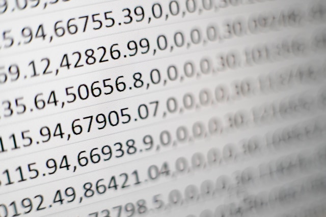 A photo of numbers}}